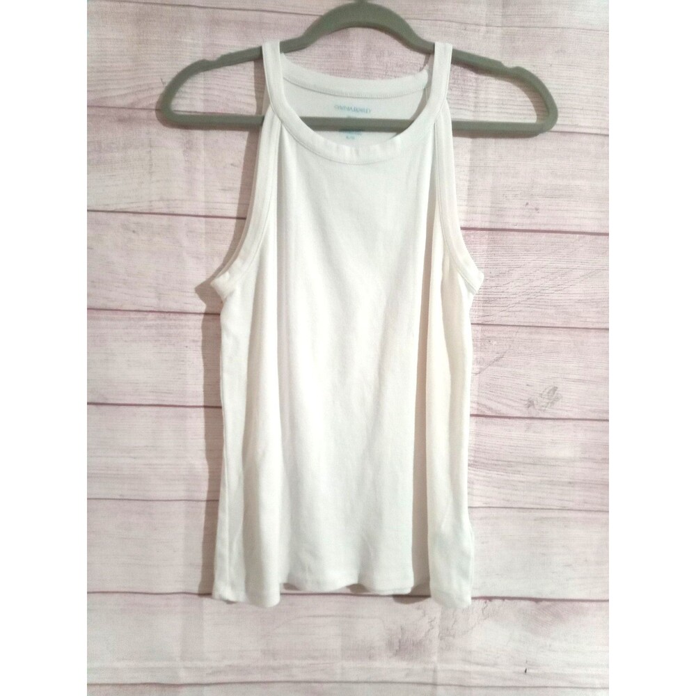 Cynthia Rowley Tank Top Women's X Large White Solid Sleeveless Top Shirt